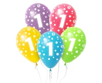 Balloon with digit 1, 12" / 5 pcs.